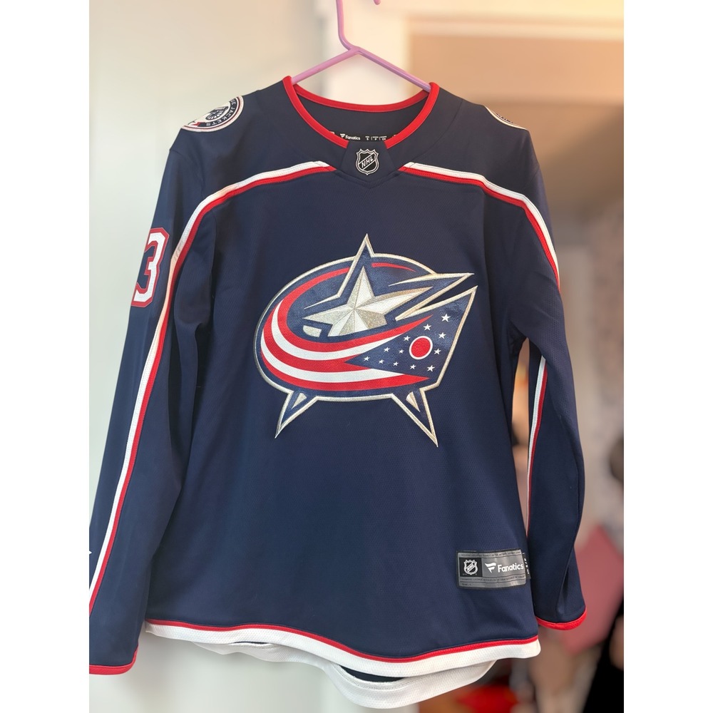Cam Atkinson Columbus Blue Jackets #13 Fanatics NHL Jersey Mens Small Navy